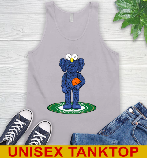 NBA Basketball Boston Celtics Kaws Bff Blue Figure Shirt Tank Top 4