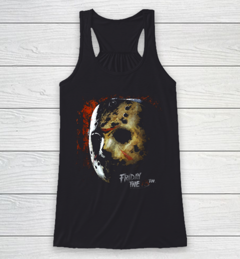 Friday the 13th Mask of Death Halloween Horror Racerback Tank