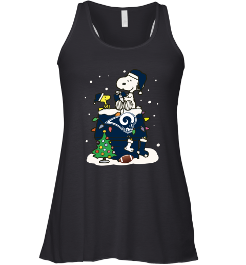 vobz a happy christmas with los angeles rams snoopy flowy tank 32 front black
