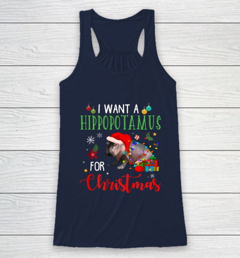 I Want A Hippopotamus For Christmas Hippo Fiona Racerback Tank 8