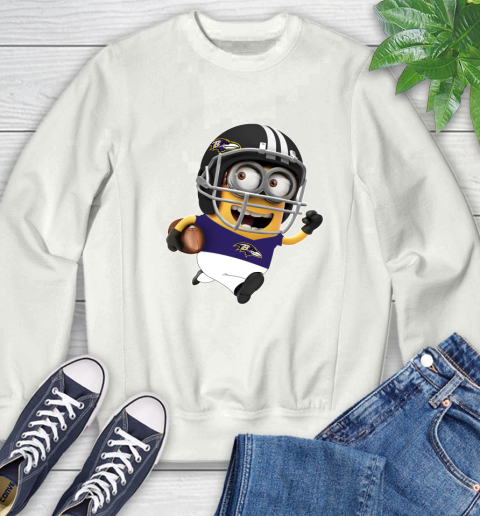 NFL Baltimore Ravens Minions Disney Football Sports Sweatshirt