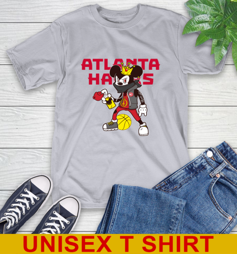 Atlanta Hawks NBA Basketball Mickey Peace Sign Sports T-Shirt - Image 7