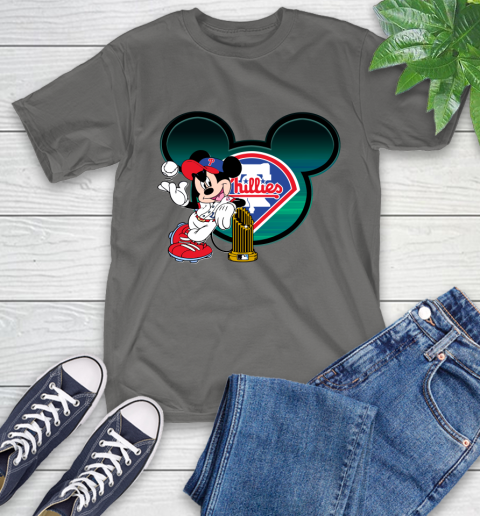 MLB Philadelphia Phillies The Commissioner's Trophy Mickey Mouse Disney T-Shirt 9