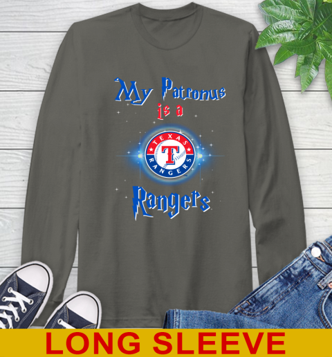 MLB Baseball Harry Potter My Patronus Is A Texas Rangers Long Sleeve T-Shirt 10