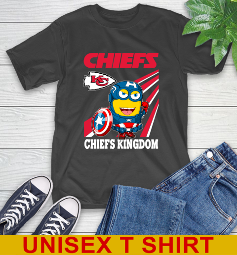 NFL Football Kansas City Chiefs Captain America Marvel Avengers Minion Shirt T-Shirt