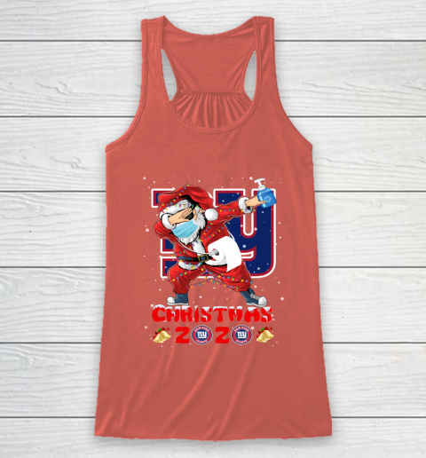 New York Giants Funny Santa Claus Dabbing Christmas 2020 NFL Racerback Tank 3