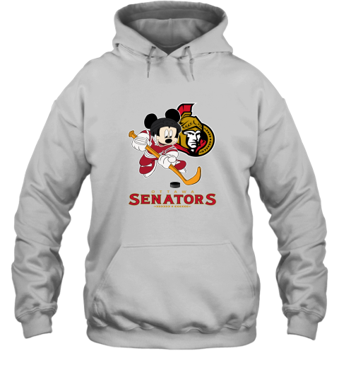 NHL Hockey Mickey Mouse Team Ottawa Senators Hoodie