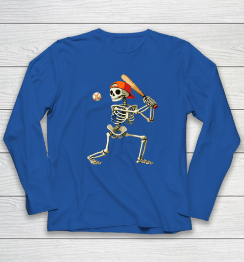 Skeleton Baseball Halloween Costume Funny Long Sleeve T-Shirt 5