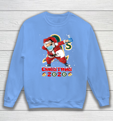 Oakland Athletics Funny Santa Claus Dabbing Christmas 2020 MLB Sweatshirt 8