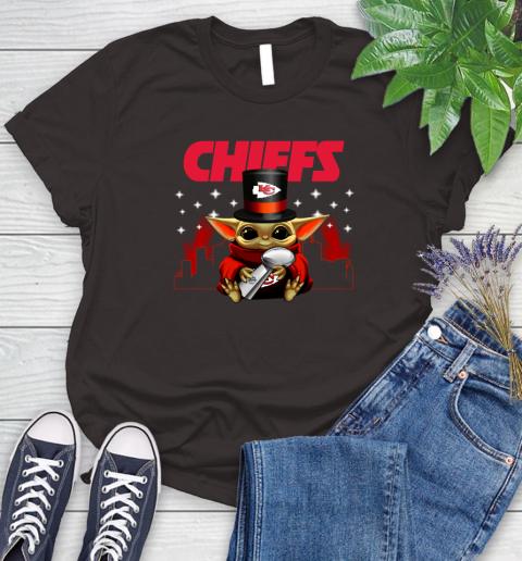 Super Bowl Baby Yoda Loves The Kansas City Chiefs Star Wars NFL Shirts 90