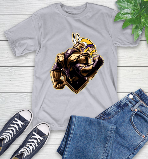 NFL Thanos Avengers Endgame Football Sports Minnesota Vikings T-Shirt 6