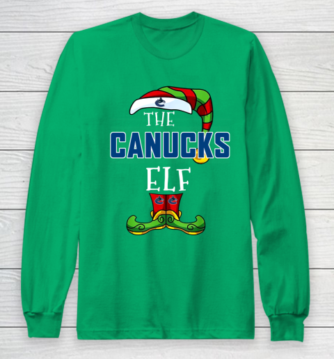 Vancouver Canucks Christmas ELF Funny NHL Long Sleeve T-Shirt 4