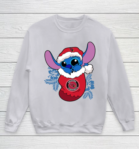 Arizona Cardinals Christmas Stitch In The Sock Funny Disney NFL Youth Sweatshirt 4