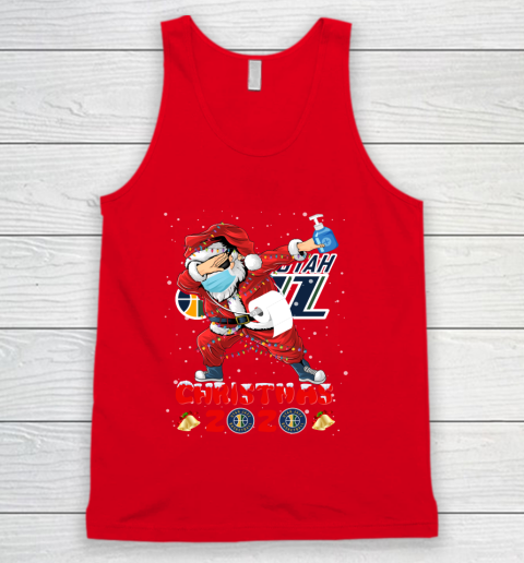 Utah Jazz Funny Santa Claus Dabbing Christmas 2020 NBA Tank Top 5