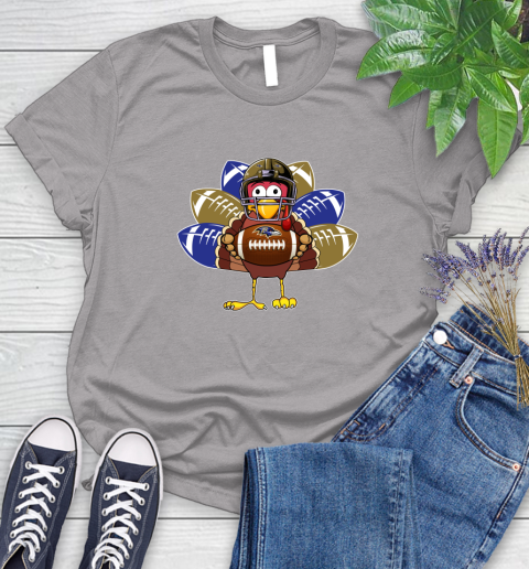 Baltimore Ravens Turkey Thanksgiving Day Women's T-Shirt 5