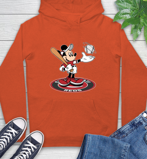 MLB Baseball Cincinnati Reds Cheerful Mickey Disney Shirt Hoodie 5