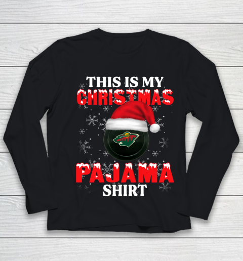 Minnesota Wild This Is My Christmas Pajama Shirt NHL Youth Long Sleeve