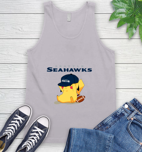 NFL Pikachu Football Seattle Seahawks Tank Top 4