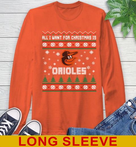 MLB All I Want For Christmas Is Baltimore Orioles Baseball Sports 58