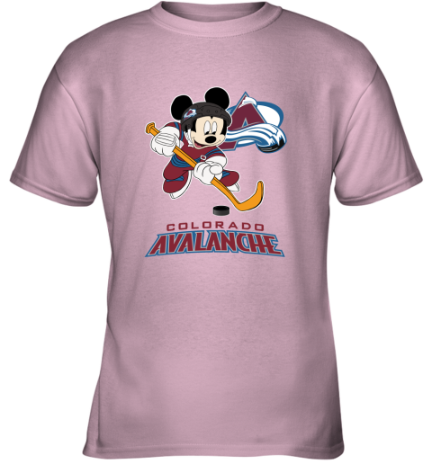 NHL Hockey Mickey Mouse Team Colorado Avanlanche Youth T-Shirt