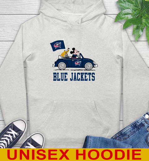 NHL Hockey Columbus Blue Jackets Pluto Mickey Driving Disney Shirt Hoodie 12