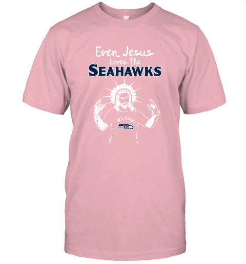 Even Jesus Loves The Seahawks #1 Fan Seattle Seahawks Youth T-Shirt 