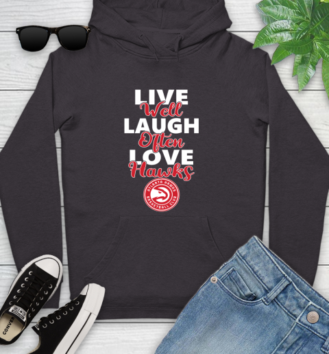NBA Basketball Atlanta Hawks Live Well Laugh Often Love Shirt Youth Hoodie 6