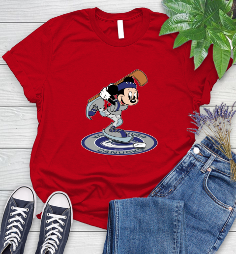 NHL Hockey Vancouver Canucks Cheerful Mickey Disney Shirt Women's T-Shirt 11