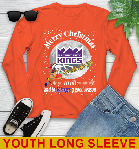 Sacramento Kings Merry Christmas To All And To Kings A Good Season NBA Basketball Sports Youth Long Sleeve 3