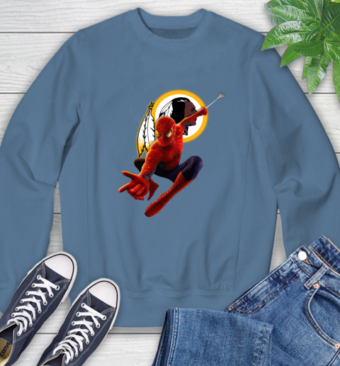NFL Spider Man Avengers Endgame Football Washington Redskins Sweatshirt 7