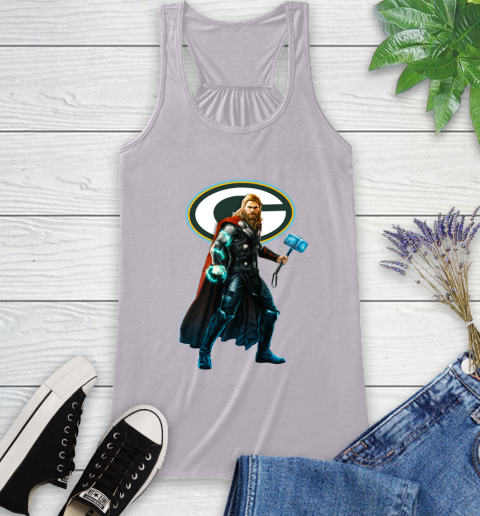NFL Thor Avengers Endgame Football Green Bay Packers Racerback Tank 5