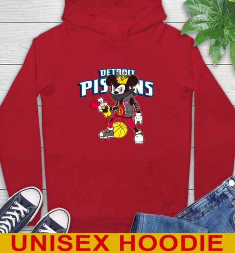 Detroit Pistons NBA Basketball Mickey Peace Sign Sports Hoodie 10