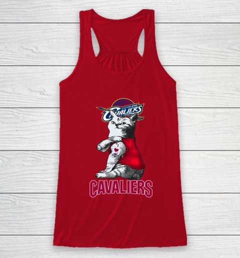 NBA Basketball My Cat Loves Cleveland Cavaliers Racerback Tank 4