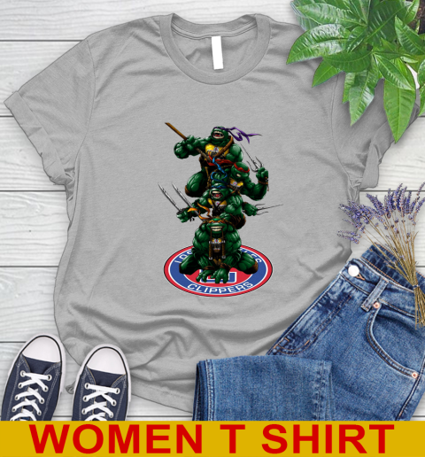 NBA Basketball LA Clippers Teenage Mutant Ninja Turtles Shirt Women's T-Shirt - Image 6