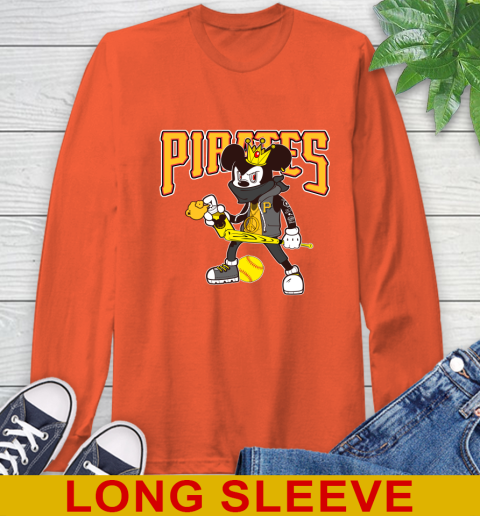 Pittsburgh Pirates MLB Baseball Mickey Peace Sign Sports Long Sleeve T-Shirt 5