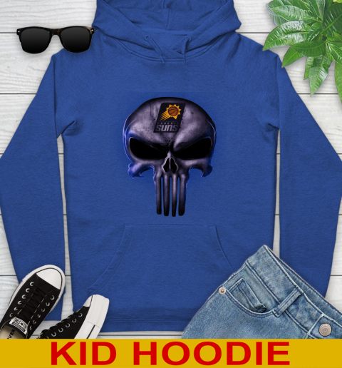 Phoenix Suns NBA Basketball Punisher Skull Sports Youth Hoodie 10