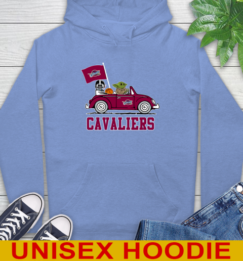 NBA Basketball Cleveland Cavaliers Darth Vader Baby Yoda Driving Star Wars Shirt Hoodie 11
