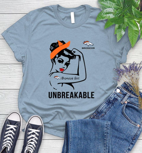 NFL Denver Broncos Girl Unbreakable Football Sports Women's T-Shirt 6
