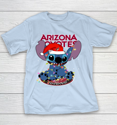 Arizona Coyotes NHL Hockey noel stitch Christmas Youth T-Shirt 4