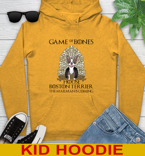 Game of bones house boston terrier dog the mailman is coming tshirt 113