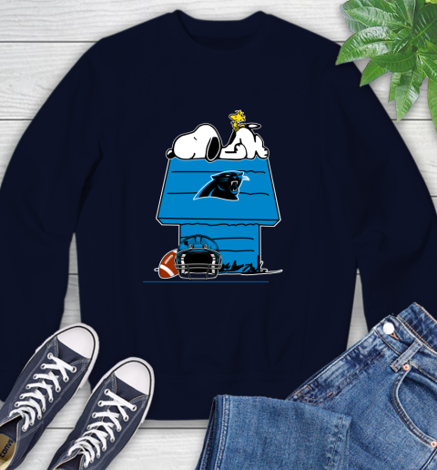 Carolina Panthers NFL Football Snoopy Woodstock The Peanuts Movie Sweatshirt 3