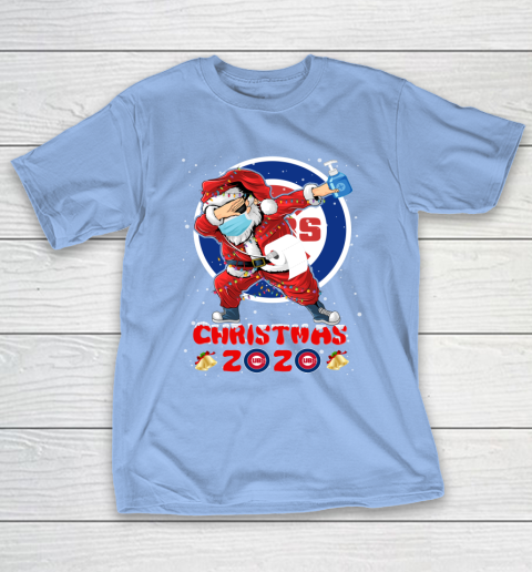 Chicago Cubs Funny Santa Claus Dabbing Christmas 2020 MLB T-Shirt 10