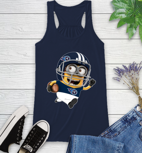 NFL Tennessee Titans Minions Disney Football Sports Racerback Tank 12