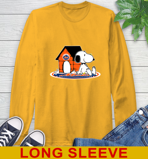 MLB Baseball New York Mets Snoopy The Peanuts Movie Shirt Long Sleeve T-Shirt 3