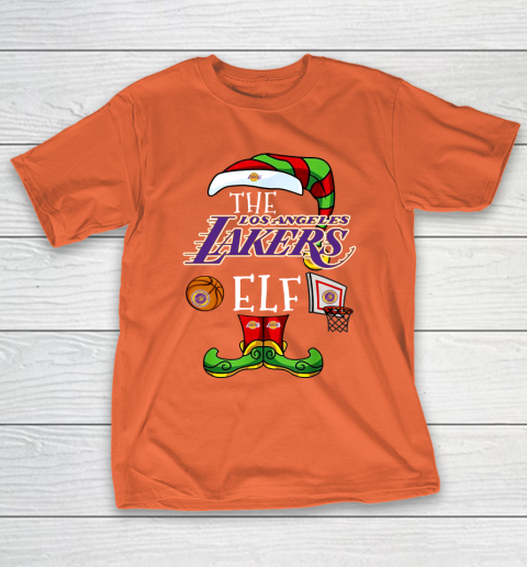 Los Angeles Lakers Christmas ELF Funny NBA T-Shirt 4