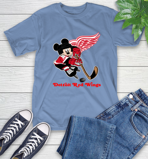 NHL Detroit Red Wings Mickey Mouse Disney Hockey T Shirt Youth T-Shirt