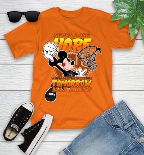 Brooklyn Nets NBA Basketball Mickey Disney Never Lose Hope Youth T-Shirt 9
