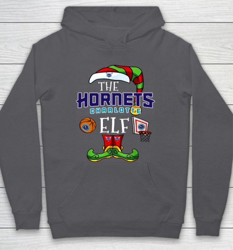 Charlotte Hornets Christmas ELF Funny NBA Hoodie 4