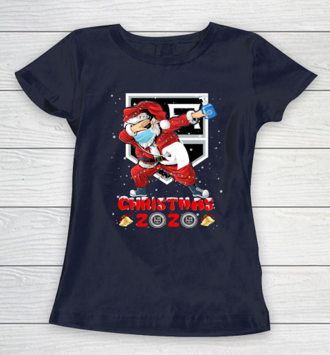 Los Angeles Kings Funny Santa Claus Dabbing Christmas 2020 NHL Women's T-Shirt 2