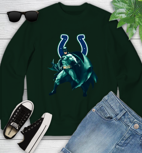 NFL Batman Football Sports Indianapolis Colts Youth Sweatshirt 10